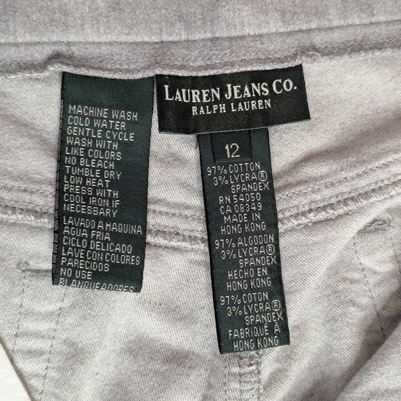 Lauren Ralph Lauren Gray Straight Leg Jeans Cotton Spandex Size 12 - Picture 2 of 12